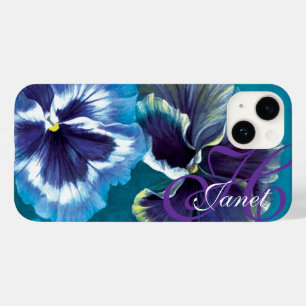 Pansy blommigt aqua ditt namn
