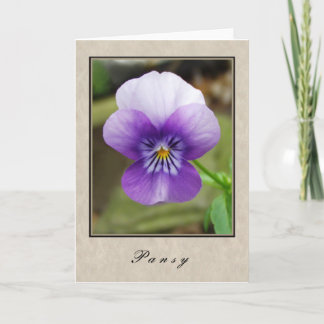 Pansy - Blommigt Series Kort