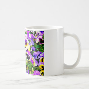 Pansy-blommor Kaffemugg