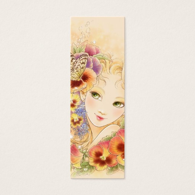 Pansy Bookmark Litet Visitkort (Framsidan)