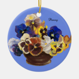 Pansy Bouquet Julgransprydnad Keramik