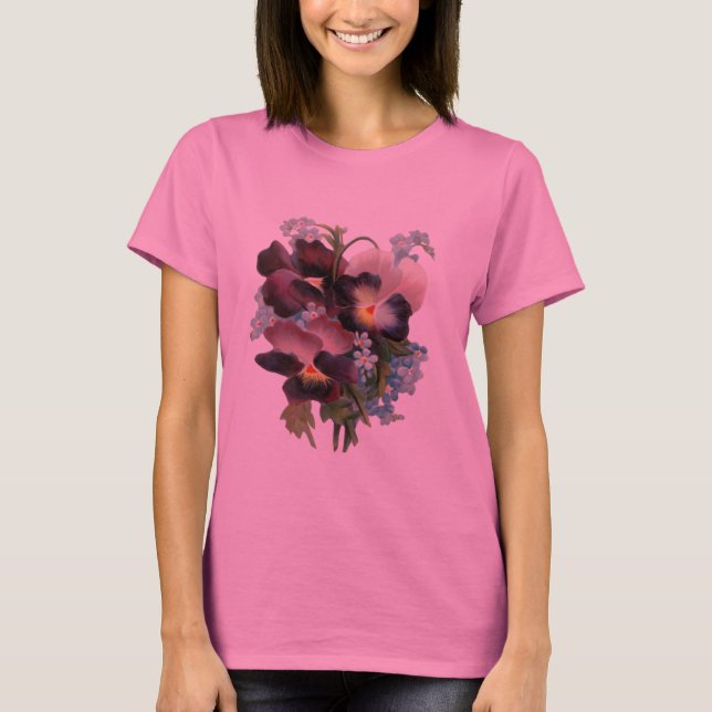Pansy Bouquet Tee Shirt (Framsida)