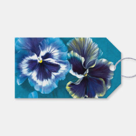 Pansy bra art tavla märkre med blå gåva presentetikett