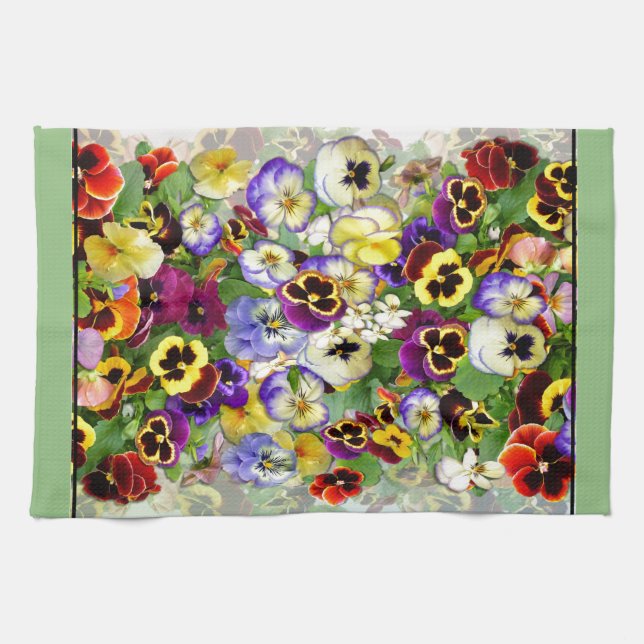 Pansy Cascade Kitchen Towel Kökshandduk (Horisontell)
