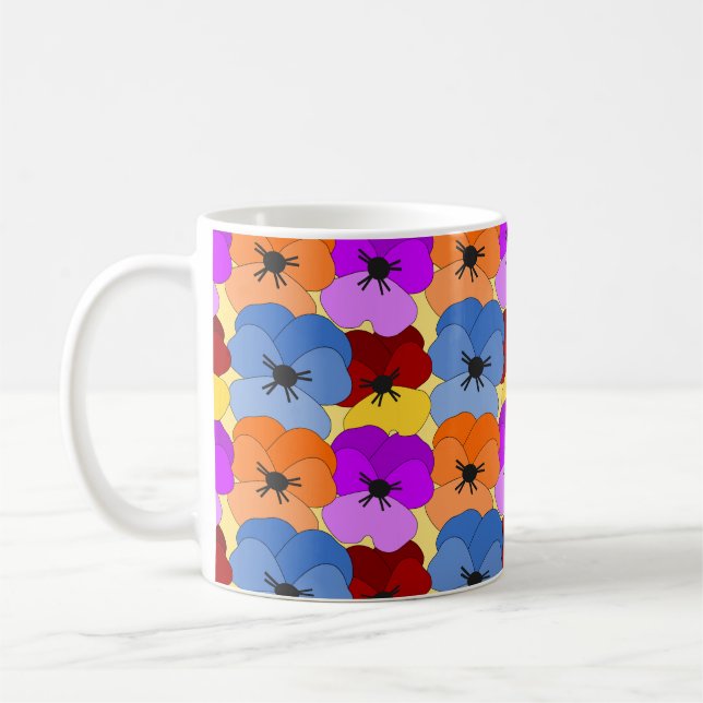 Pansy Collage Kaffemugg (Vänster)