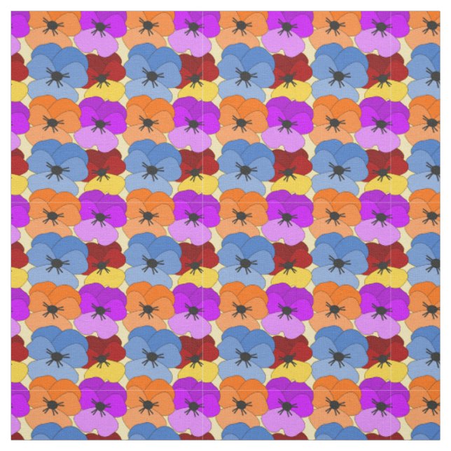 Pansy Collage Tyg (Provkarta)