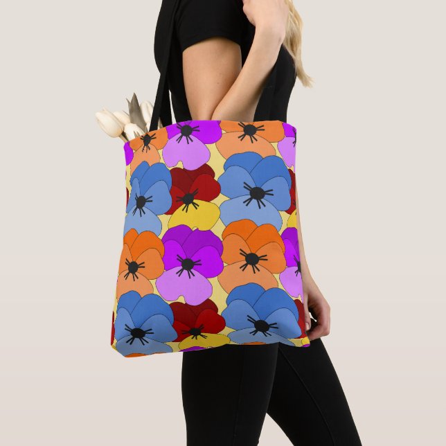 Pansy Collage Tygkasse (Närbild)