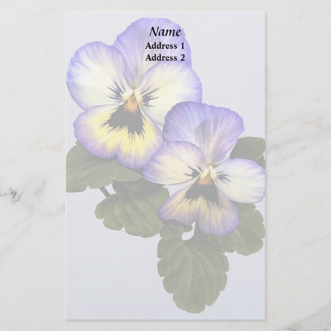 Pansy Duo Bröllop Products Brevpapper (Framsida)