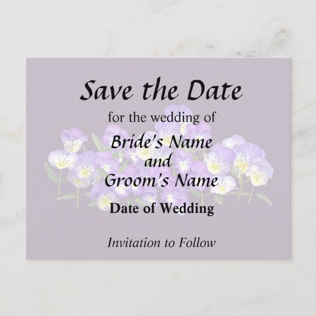 Pansy Familjens Återträff Meddelande Vykort (Framsida)