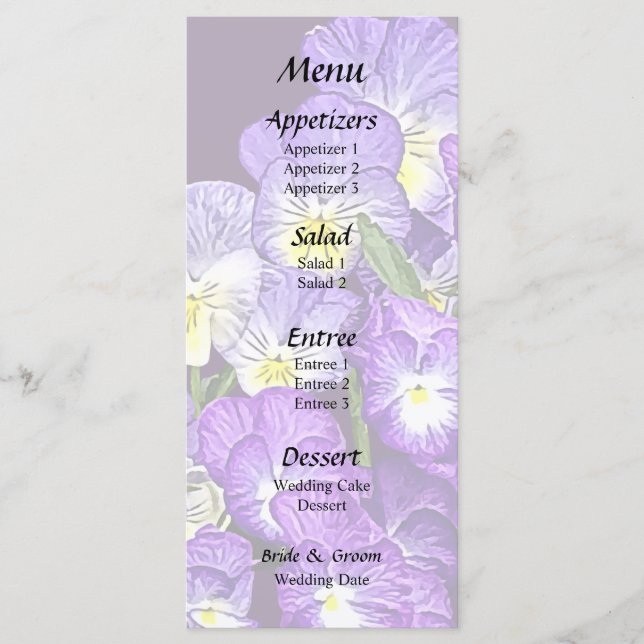 Pansy Family Reunion Meny (Framsida)