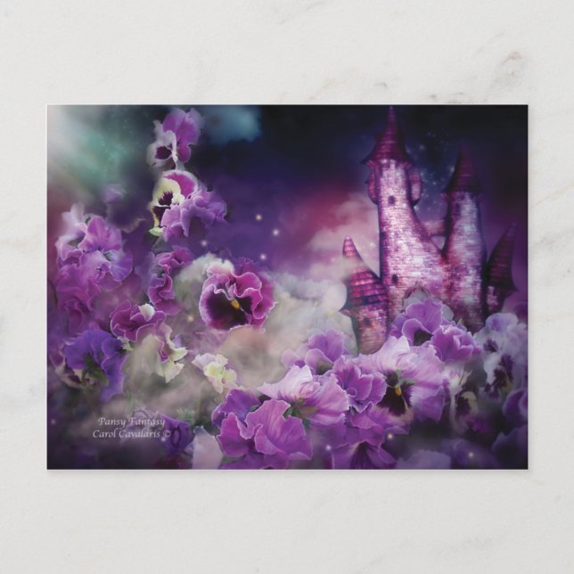 Pansy Fantasy Art Postcard Vykort (Framsida)