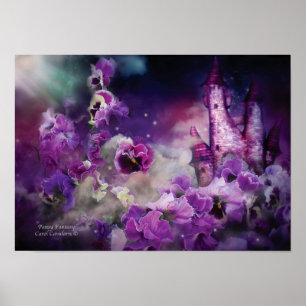 Pansy Fantasy Art Poster/Skriv ut Poster