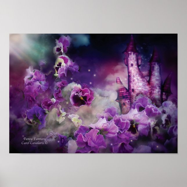 Pansy Fantasy Art Poster/Skriv ut Poster (Framsidan)