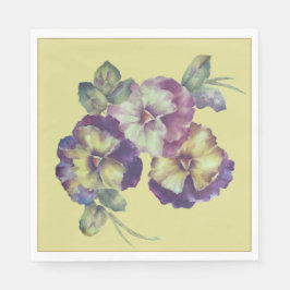 Pansy Floral Paper Napkins | Elegant Garden Table  Pappersservett