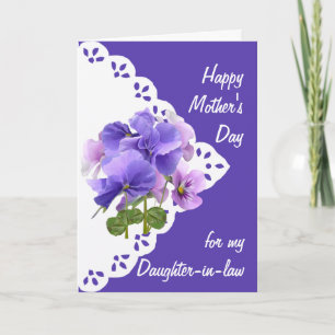 Pansy Flower Dotter-in-law Mors dag Kort