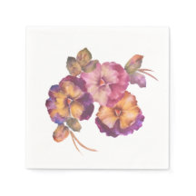 Pansy Flower Papper Napkins