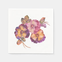 Pansy Flower Papper Napkins