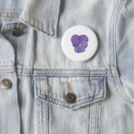 Pansy Flower Pin Badge Knapp