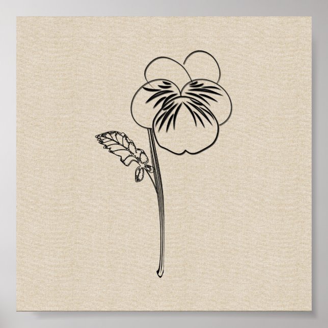 Pansy Flower Poster (Framsidan)