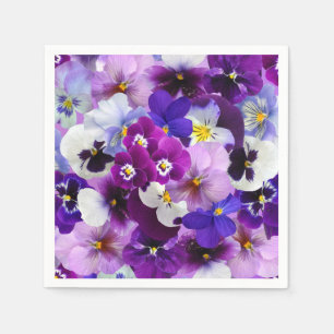 Pansy Flower Tapet Art Pappersservett