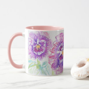 Pansy Flowers Morsa Dotter Mugg