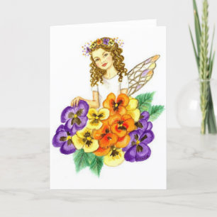 Pansy Garden Fairy JL Biel Helgkort