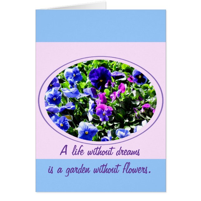 Pansy Hälsningskort (Framsidan)