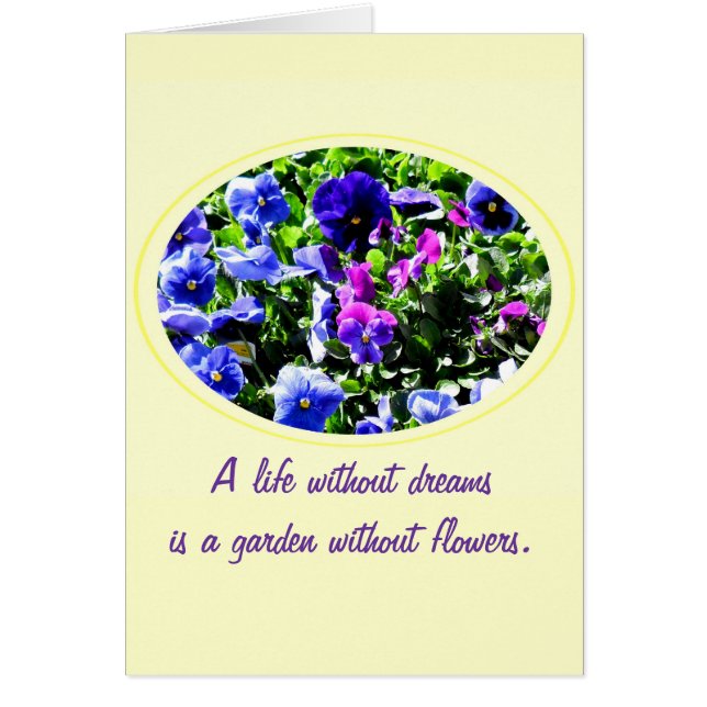 Pansy Hälsningskort (Framsidan)