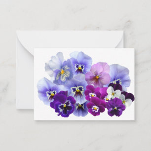 Pansy Isolated Violet Nature Flower Violet Family. Anteckningskort
