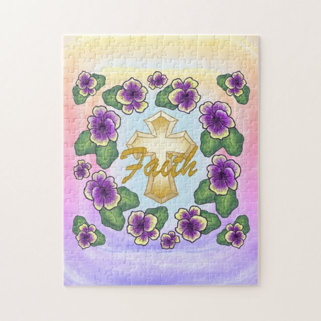 Pansy Kristet Kors  pussel  (Vertikal)