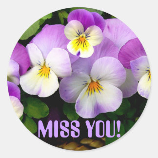 PANSY "Miss you" ~ Kuvert Sealers! Runt Klistermärke