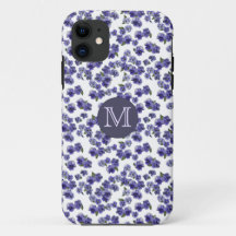 Pansy-monogram iPhone-fodral