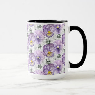 Pansy mönster mugg