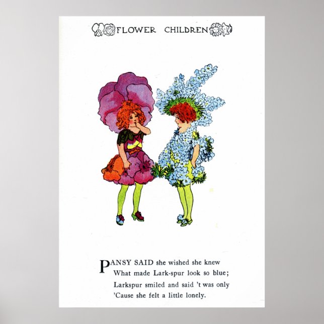 Pansy och Larkspur Poster (Framsidan)
