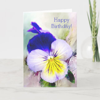 Pansy på engelska Garden Birthday Greeting Card Kort