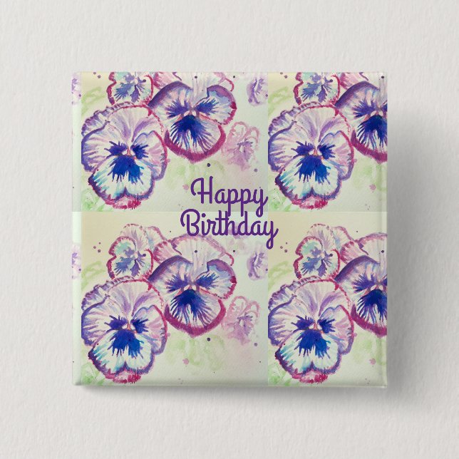 Pansy Pansies Lila Flower Blommigt Rosa Knapp (Framsida)