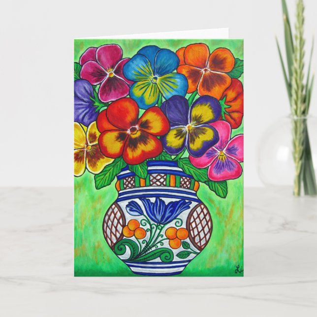 Pansy Parad-hälsningskort Kort (Framsida)