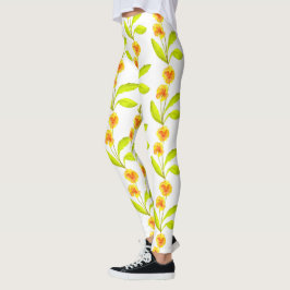 "Pansy Party" om baljväxter (III) Leggings