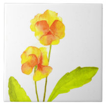 "Pansy Party" på en keramisk platta (IV)