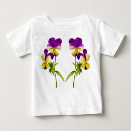 "Pansy Party" på en Småbarn Ruffle Tee (I)