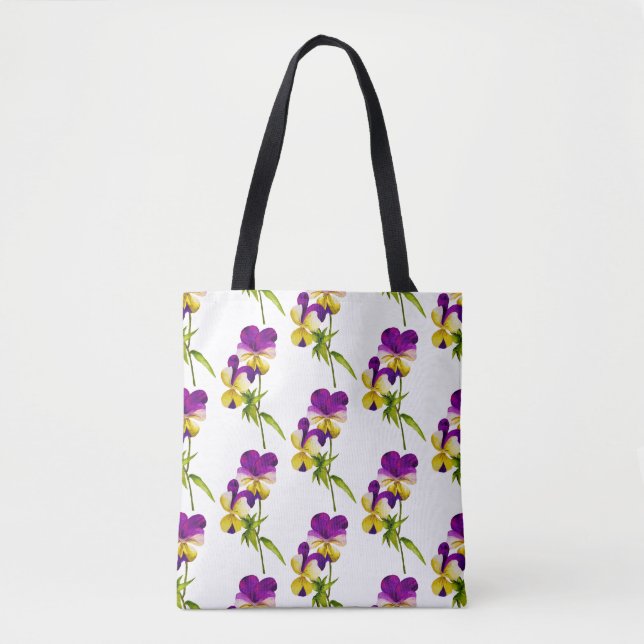 "Pansy Party" på en Tote (I) Tygkasse (Framsida)