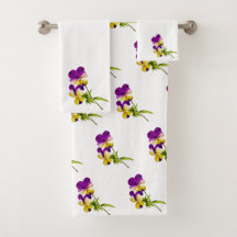"Pansy Party" på ett Bathroom Towel Set (I)