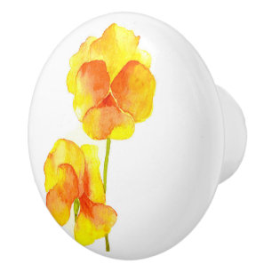 "Pansy Party" på keramiskt knopp (IV)