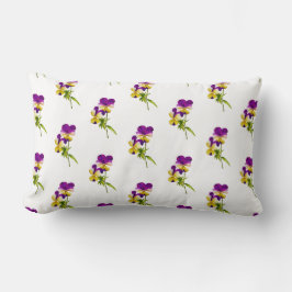 "Pansy Party" på Lumbar Pillow (I) Lumbarkudde