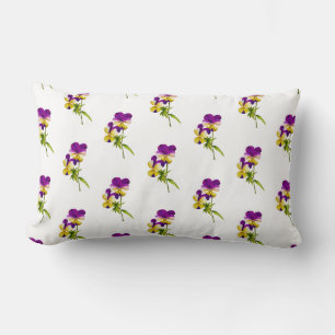 "Pansy Party" på Lumbar Pillow (I) Lumbarkudde