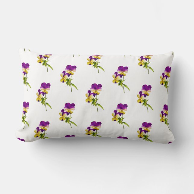"Pansy Party" på Lumbar Pillow (I) Lumbarkudde (Framsida)