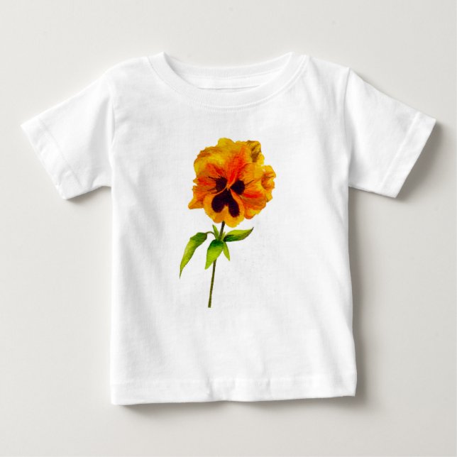 "Pansy Party" på Småbarn Ruffle Tee (II) (Framsida)