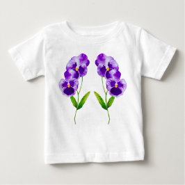 "Pansy Party" på Småbarn ruffle Tee (III)