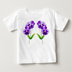 "Pansy Party" på Småbarn ruffle Tee (III)