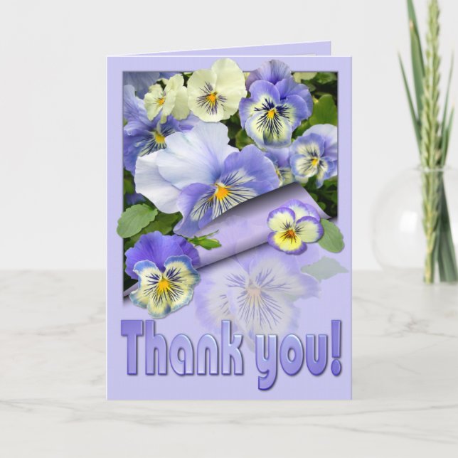 PANSY PASTEL ~ Tack!" ~ Card! Tack Kort (Framsida)